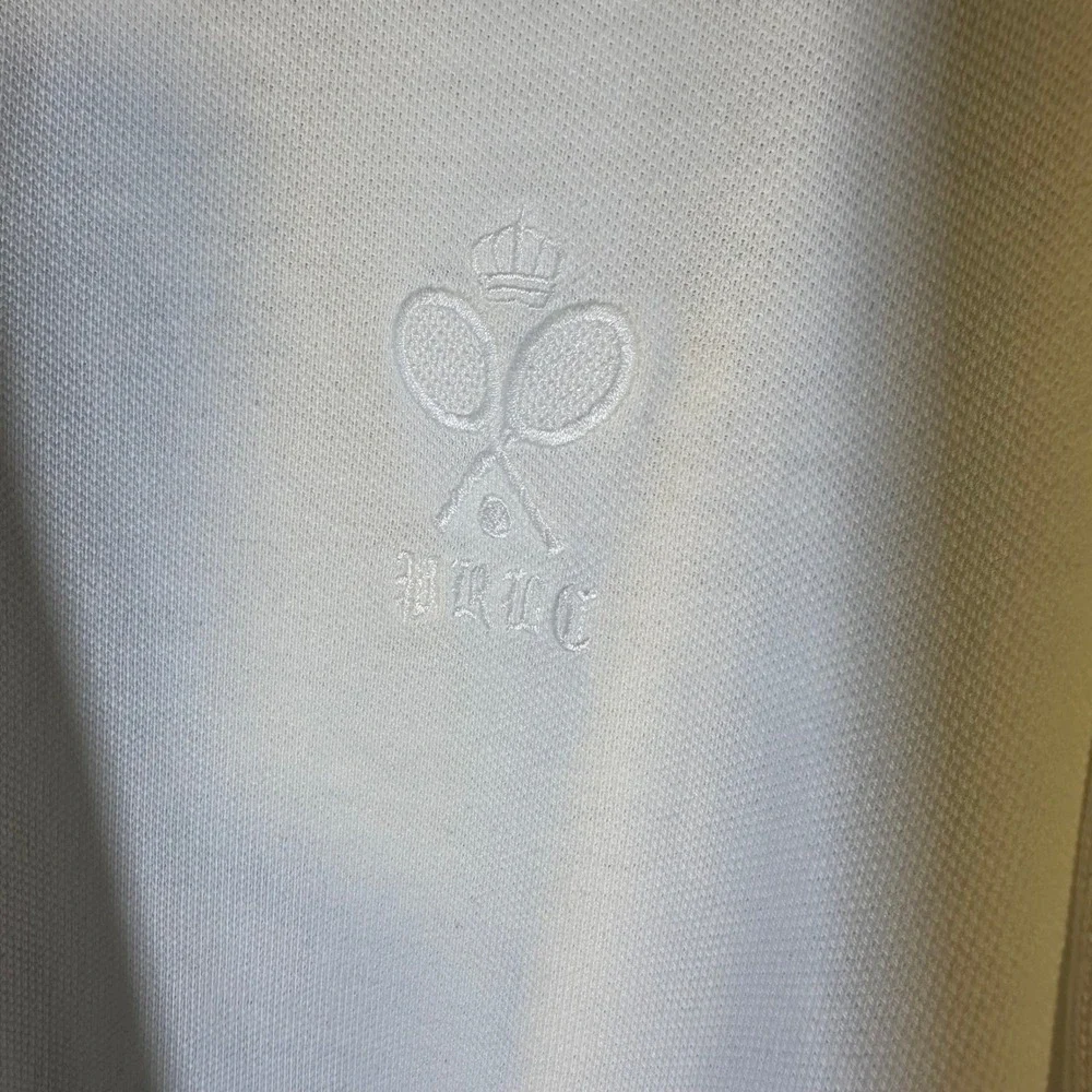 Polo Ralph‎ Lauren Mens XXL White Tennis Crest Number 2 Patch Pique Polo Shirt